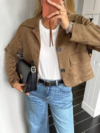 Women's Autumn Woven Christmas Long-Sleeve Coat