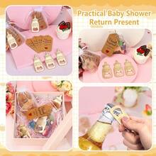 50 件弹跳开瓶器婴儿派对礼物，适合宾客，婴儿派对回礼，婴儿奶瓶形状开瓶器，婴儿派对纪念品，附送欧根纱袋，感谢卡，小号，金色 - 金色 - 查看 6