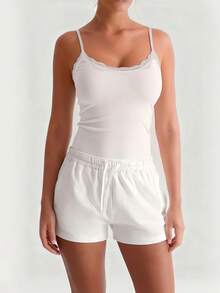 A Women's Lace Cami Top-Skin-Friendly, Slim - Fitting, And Effortlessly Chic Whether Worn Alone Or Layered. A Must - Have For Everyday Looks.