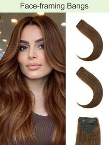 Side Air Bangs Wig Clip In, 8 Inch French Clip Front Side Bangs For Women - Daily Use Natural Hair Extension - Multicolor - View 10