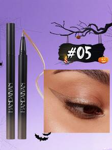 HANDAIYAN Waterproof, Smudge-Proof, Quick-Drying Metallic Liquid Eyeliner Pencil, Long-Lasting Pearl Finish, Suitable For Halloween, Costume Play, Parties, Christmas, Autumn/Winter Makeup - 05 - 查看 11