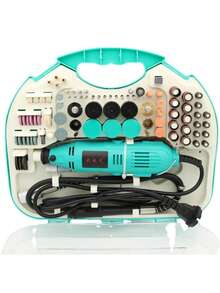 Juego de amoladora eléctrica, máquina de grabado eléctrica, mini máquina de grabado, microtaladro manual, amoladora eléctrica pequeña, pulido y rectificado. - Verde Oliva - Ver 4