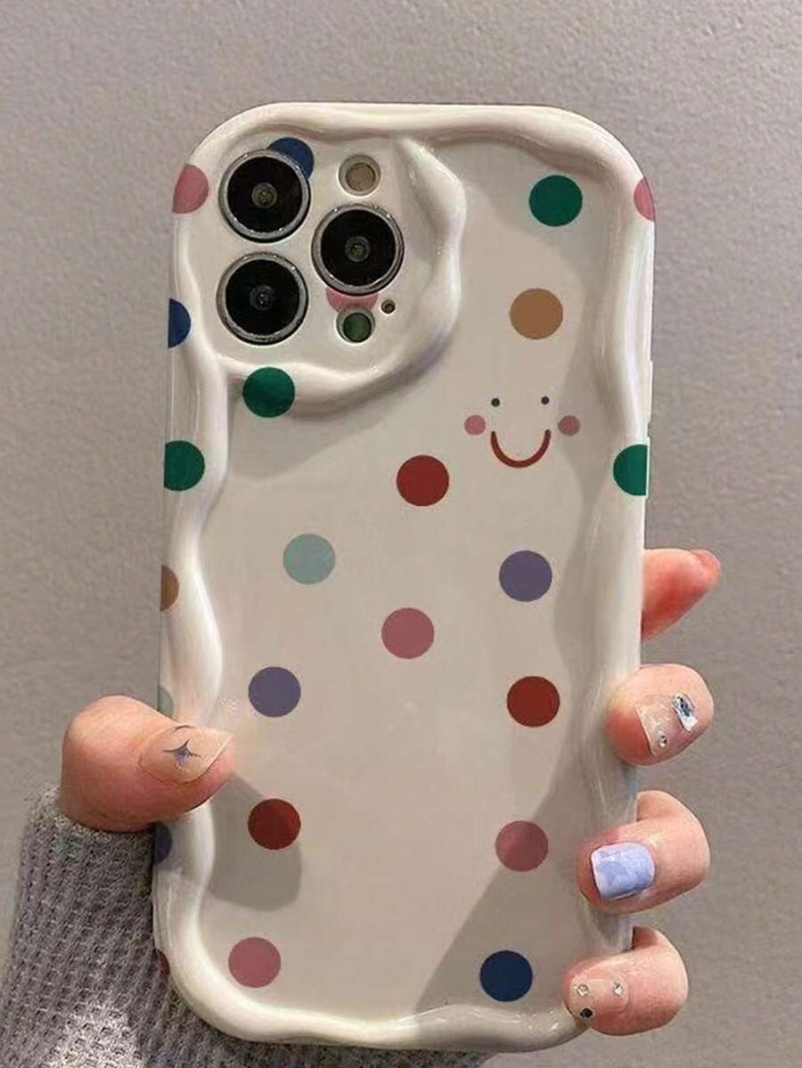 حافظة هاتف بسيطة مضادة للسقوط مطلية بالنقاط ، متوافقة مع هواتف آيفون 17/17 برو ماكس//14/15 برو ماكس، 16/11/16 برو ماكس/13/11، 12، 13، 16، 15، 16 بلس، 16 برو ماكس، S25/S23/S24A56 A36 A26/A134G A22 A21S A514G A52 S22 أولترا A335G/10 ريدمي نوت 114G