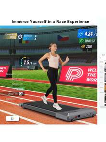 15.35*39.37inches Running Belt Under Desk Treadmill 350lbs Portable Treadmills For Home/Office Walkingpad App/Remote Control LCD Screen Data Tracking - 查看 3