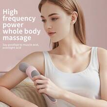 This Mini Neck And Shoulder Massager Features A High-Torque Motor To Relax Tired Areas. Suitable For Multiple Body Parts, Including Shoulders, Neck, Waist, And Back. This Portable Mini Massager Is Easy To Carry,1000mAh Battery - 粉色 - 查看 2