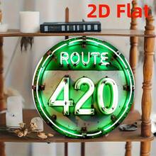 1 PC 8-Inch Round Neon Sign No. 420 Highway - Heavy-Duty Metal Structure, Visually Luminous Effect, No Batteries/Power Required - Suitable For Home, Office, Decoration For 4/20 Themed Parties - Includes Simple Installation Hardware - Weather-Resistant Indoor And Outdoor Decoration - Christmas Decoration - 1 biển nhôm - Xem 7