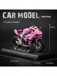 1pc Kawasaki H2R Motorcycle, Simulation Motorbike, Alloy Motorcycle Toy, 3D Motorcycle Model Collection, 1:18 Action Figure Toy Car, Motorcycle Decoration Ornaments, Birthday Gift, Holiday Present,Back To School Graduation Season Gifts - Multicolor - View 12
