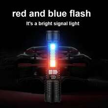 1个超亮可充电手电筒/泛光灯，适用于户外露营、钓鱼、狩猎、徒步旅行、探险和紧急情况。 - 彩色 - 查看 6