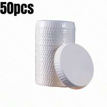 100 piezas Tapas de papel de gran diámetro para vasos, cubiertas antipolvo para vasos, adecuadas para tazas de café, tazas, tumblers, tapas de papel para restaurantes, salones de belleza, hoteles, cafeterías, etc.