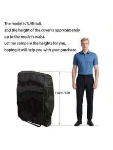 1pc 210D Oxford Fabric Folding Chair Cover - Waterproof Dustproof Storage Bag, Suitable For Patio, Garden And Home Organization