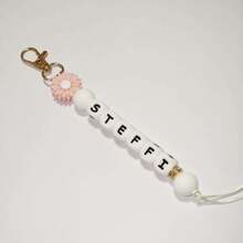 1PC Custom Daisy Silicone Keychain, Personalized Name Buckle, Commemorative Gift Letter, Charms Versatile, Functional, Lightweight Contracted, Business Casual, Commuting, Cute, Vacay Vibes/Vacation Personalized, Custom, Customized Personalized Gifts For Women, Crossbody Bag/Cross Body, Travel Bag, Shoulder Tote Bag Ideal Gifts For Her Women, Rookies & White-Collar Workers - Multicolor - View 34