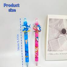 3pcs/6pcs Set Unique Design Black Novelty Ballpoint Pen, Quirky Italian Style Unisex Stationery