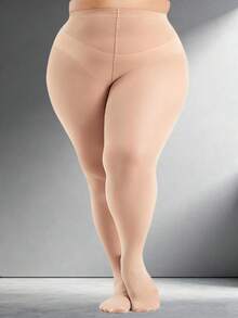 1 đôi quần tất nữ cỡ lớn 80D, màu trơn, chất liệu sợi polyester mềm mại, có thể giặt tay, nhiều màu sắc để lựa chọn, thiết kế cạp cao, phù hợp với phụ nữ cỡ lớn, thoải mái và thoáng khí. - Nhiều màu - Xem 20