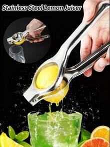 Heavy-Duty Stainless Steel Lemon Juicer With Ergonomic Lever Handle & Large Capacity Bowl - Heavy-Duty 403 Stainless Steel, Efficient Lever-Operated Press For Citrus Fruits, Apples, Pears - Easy-Clean Design, Sturdy Base & Stable Lever Mechanism - Multicolor - View 2