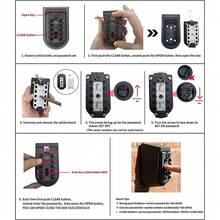 NEW Wall Mounted Outdoor Key Storage Lock Box 10 Digit Push-Button Combination.Mini Combination Outdoor Key Fixing Kit -Key Cabinet - Black - View 5