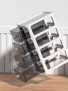 1 件/桌面抽屉整理架，多层化妆品展示架，大容量防尘抽屉整理架，办公用品整理，文具，化妆品收纳，适用于家庭、学校、办公室、梳妆台展示架、家居装饰、房屋装饰、卧室装饰、秋季装饰、节日装饰。 - 黃色 - 查看 8