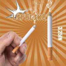 2/4/6pcs Realistic Fake Cigarette & Cigar Models, Silicone Material, April Fool's Day Prank Gag Toys, Halloween Costume Props, Party Scare Toys, Birthday/Christmas/Halloween Gifts - Multicolor - View 3
