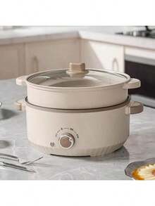 RAF Olla arrocera eléctrica multifuncional de 3L, olla eléctrica de una/dos capas para olla caliente, olla antiadherente para 1-3 personas, olla arrocera para olla caliente, utensilios de cocina, electrodoméstico, calentamiento rápido, fácil de limpiar