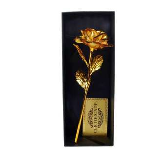 1个金箔玫瑰花礼盒，情人节、教师节创意礼物