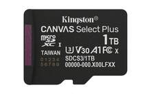 Kingston Technology 1TB MicroSDXC Canvas Select Plus Gen3 150MB/S A1 (Includes SD Adapter) - Black - View 4