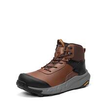 Composite Toe Boots For Men – Waterproof Lightweight Non-Slip ASTM F2412-24 & ASTM F2913-24 Work Boots For Warehouse & Construction, VaporGuard-Nano - 棕色 - 查看 1