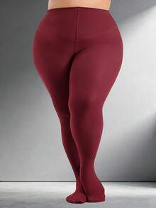 1 đôi quần tất nữ cỡ lớn 80D, màu trơn, chất liệu sợi polyester mềm mại, có thể giặt tay, nhiều màu sắc để lựa chọn, thiết kế cạp cao, phù hợp với phụ nữ cỡ lớn, thoải mái và thoáng khí. - Nhiều màu - Xem 34