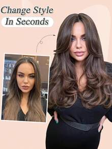 Side Air Bangs Wig Clip In, 8 Inch French Clip Front Side Bangs For Women - Daily Use Natural Hair Extension - Multicolor - View 4