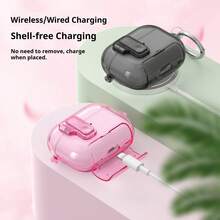 Brand New Creative Design, Compatible With Apple AirPodsPro 2/3 Earphone Case, Transparent Lock TPU Soft Earphone Shell, AirPods4 Protective Case