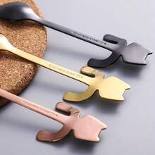 2/3件套可爱不锈钢猫形茶匙套装 - 耐用迷你冰淇淋和甜点勺 - 送给爱猫人士的理想礼物和趣味厨房用具 - 彩色 - 查看 12