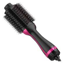 Cepillo rizador de pelo eléctrico Cepillo secador de pelo Peine de aire caliente de 1200 W Peine de aire caliente de 1200 W 2 en 1 ABS - Rosa - Ver 4
