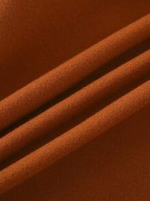 男童纯色休闲连帽长袖外套 - 棕色 - 查看 7