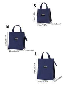 1/3 Peças Bolsa Térmica para Almoço Azul Marinho, Adequada para Adultos, Bolsa Térmica Reutilizável e Fofa para Almoço - Bolsa Térmica Isotérmica à Prova de Vazamentos, Grande Capacidade, Ideal para Trabalho/Viagem/Recipiente de Almoço Frio para Escritório, Bolsa Térmica para Almoço, Bolsa Térmica Isolada, Bolsa Térmica Refrigerada, Lancheira para Mulheres, Homens, Essenciais de Viagem - Multicolorido - Visão 5