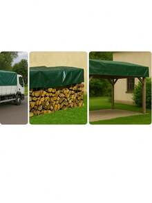 Lona impermeable para exteriores de 3x4m | Tela de polietileno reforzada de 180g/m² con ojales, resistente al desgarro para pintura al aire libre, toldo con ojales anticorrosión y cuerdas perimetrales