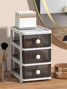 1 件/桌面抽屉整理架，多层化妆品展示架，大容量防尘抽屉整理架，办公用品整理，文具，化妆品收纳，适用于家庭、学校、办公室、梳妆台展示架、家居装饰、房屋装饰、卧室装饰、秋季装饰、节日装饰。 - 黃色 - 查看 3