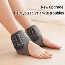 This New, USB-Rechargeable, Portable Ankle Massager Features Five-Level Temperature Control, Five Vibration Levels, An LCD Display, And Intelligent Timed Vibration And Temperature Sensing. It's An Ideal Gift For Friends, Family, Or Seniors, Especially During The Holidays. - màu đen - Xem 4