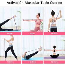 Kit de Pilates en Casa 3 PCS - Incluir Aro de Pilates 3D Mango Antideslizante,Bandas de Resistencia Elastica y Cuerda Yoga 8 Formas, para Fortalece Músculos Centrales y Suelo Pelvico - rosa - Ver 3