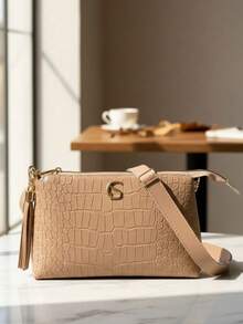 Women Shoulder Bags - Beige - View 5