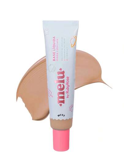RR872 Base Líquida Semi Matte VEGANA Melu by Ruby Rose Média Cobertura 25g