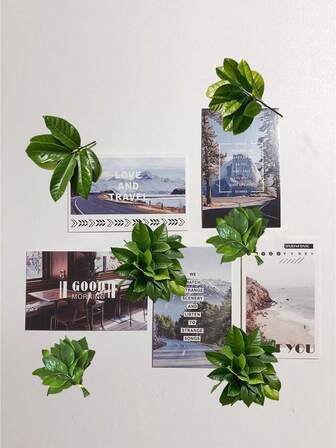 1pc Citrus Leaf Auspicious Acrylic Fridge Magnet, Creative Quirky Gift, Fridge Decor, Suitable For Home, Travel, Living Room, Bedroom, Bathroom, Dorm