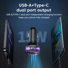 5.3 Bluetooth Car Charger FM Transmitter Fast Charger Car Audio Bluetooth Receiver Car Adapter MP3 Player Compatible With IPhone, IPad,Android Phone, Laptops, Fast Charging Adapter Quick Charge And Multi-Device Support Compact Design For And Efficient Charging On-The-Go Fast Car Charger Gifts For Family, Friends, Kids,Birthday,Christmas, Winter, Car Accessories