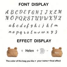 Personalized Cute Plush Bear Ear Makeup Bag For Girl, Soft Fleece Cosmetic Pouch With Zipper, Large Capacity Travel Toiletry Bag, Portable Makeup Organizer, Storage Bag For Daily Use, Gifts, And Travel Essentials, Cute Gift For Girls - Multicolor - View 11