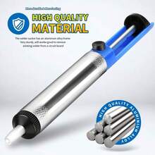 Trạm hàn và sửa chữa SMD 2 trong 1 Ilibilib HX36 có chức năng chuyển đổi °C/ºF, hiệu chuẩn nhiệt độ kỹ thuật số và chức năng ngủ - Bao gồm 5 đầu hàn có thể thay thế, 1 bơm hút thiếc, dây hàn 30g và 3 vòi phun phích cắm Anh - Xem 10