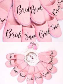 Personalized Slippers With Texts/Photo For Bridal/Birthday/Birth Party Gifts. Custom Slippers/Party Favors & Gifts. Custom Wedding Slippers, Fluffy Bridesmaid Slippers, Personalized Wedding Slippers, Christmas Party Slippers - Multicolor - View 5