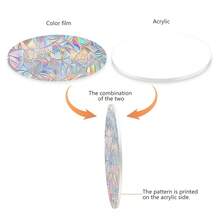Kolorowa akrylowa scena diabelskiego młyna ze stojakiem, dekoracja do domu i biura, idealny prezent świąteczny, styl artystyczny, wielofunkcyjna tabliczka dekoracyjna i ozdoba