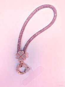 2026新年情人节水钻装饰挂绳 - 奢华风格,百搭INS风设计,长度可调节,全水钻链条手机挂绳,1条全水钻挂绳,防丢防盗手机挂绳,含密封垫圈 - 彩色 - 查看 23