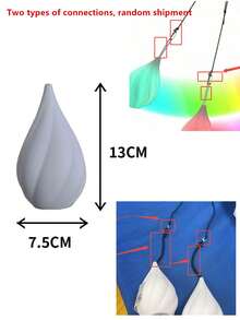 1/2pcs LED Meteor Ball - Upgraded Water Drop Shaped Professional Rainbow Gradient & High Frequency Flashing Rotating LED Lighting Toy Ball, 9 Lighting Modes, Suitable For Beginners And Professionals, Rainbow Rotating Dance And High Frequency Flashing Rotating LED Lighting Toy, Christmas & Halloween Gift Lighting Ball - White - View 2