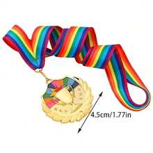 1枚优质锌合金奖牌 - 适用于运动和户外活动、马拉松、圣诞派对和装饰 - 提供粉色、金色、银色可选，体育比赛冠军奖牌，配有颈带，适用于体育运动、游戏比赛、道具、奖励、派对礼物和装饰、庆祝活动、团队运动、户外活动、各种比赛奖项