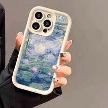 Claude Monet Painting Soft Silicone Phone Case Cover Compatible With Apple  12 13 Mini 11 14 15 16 Pro Max 7 8 Plus, Cover Compatible With  17 Case,  17 Pro Case,  17 Pro Max Case - Trắng 03 - Xem 6