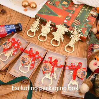 1pc Christmas Bottle Opener, Christmas Gift, Snowman, Christmas Tree, Snowflake Christmas Gift Car Bottle Opener