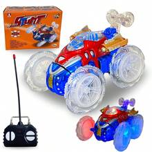 Carrinho Controle Remoto Maluco Carro Gira 360º C/ Luz - Multicolorido - Visão 1